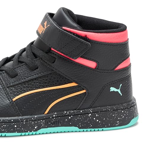 Image of PUMA Kids' Rebound Layup Mid Hook and Loop Sneakers