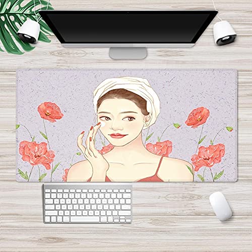 Preisvergleich Produktbild Cartoon-Druck Großes Mauspad Gaming Wasserdichtes Mauspad Rutschfeste Gummi-Mausmatte mit Sperrkante 800X300X3Mm