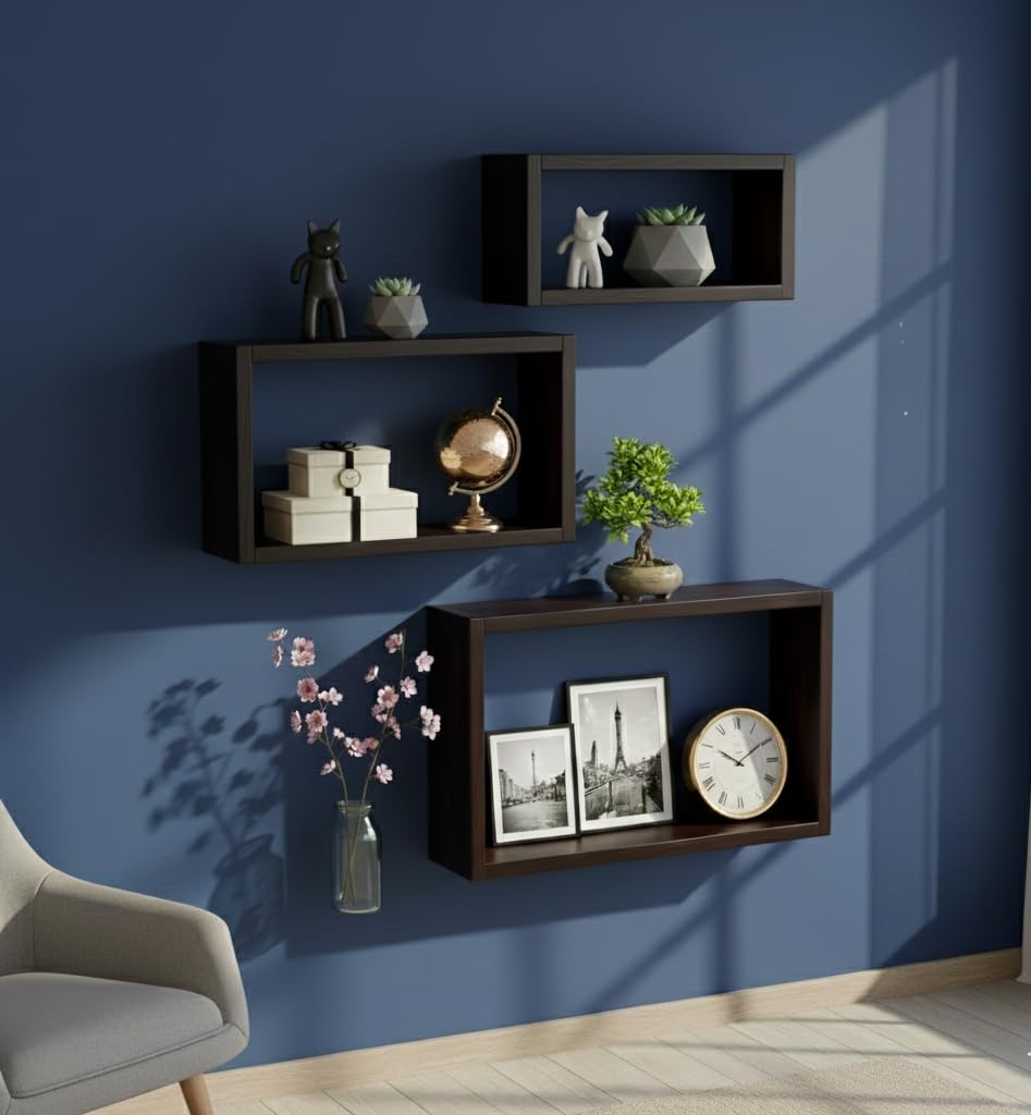 Decorative Wall Storage Shelf with Easy Installation Kit Black-picture-12