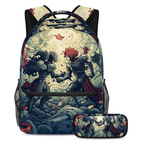 Sac à dos polyvalent imprimé Fight for Heart 47 pour le lycée et les sorties du week-end