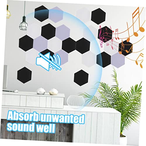 BESTonZON 12pcs Paneles Acústicos Hexagonales Absorbentes Autoadhesivos para Decoración de Pared, Aislantes de Sonido para Oficina, Hogar y Reducción de Ruido miniatura 3