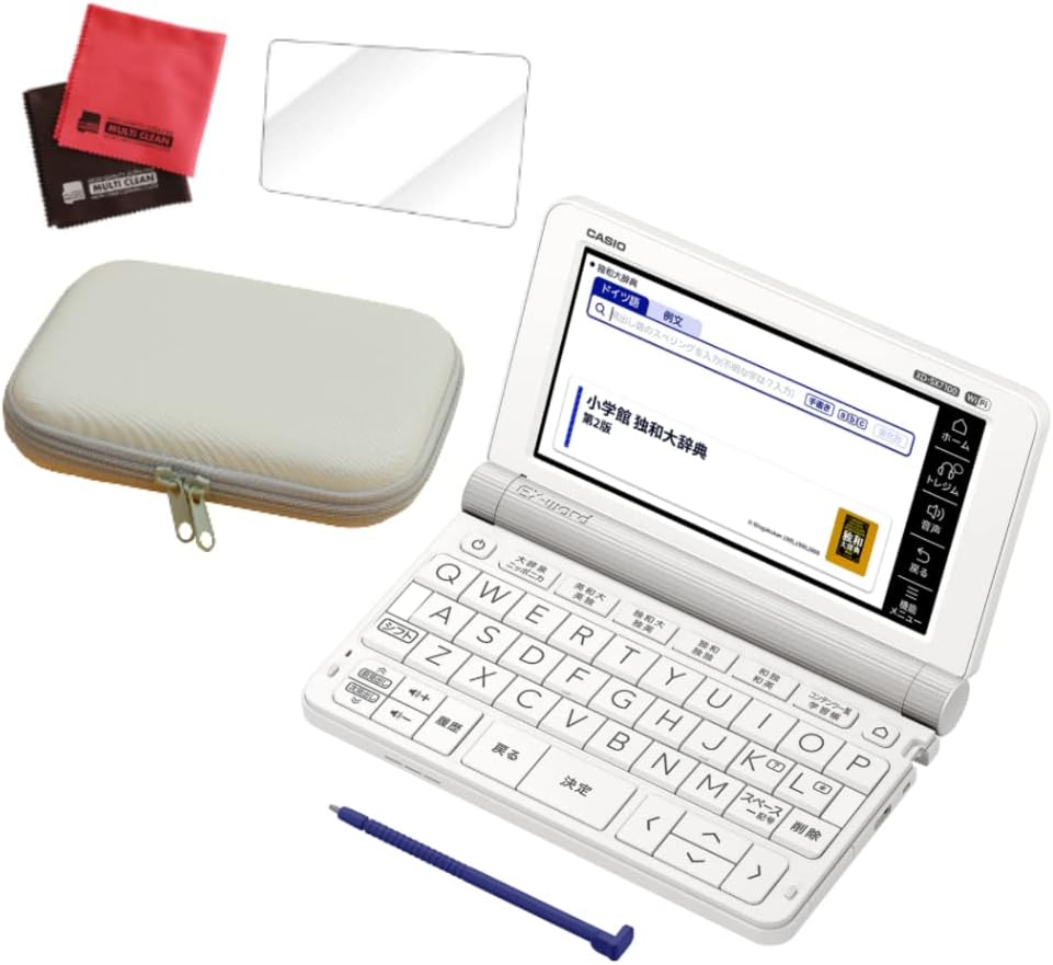 電子辞書 EX word ケース付き 電子辞書 EX word ケース付き CASIO EX-word ホワイト 電子辞書 CASIO