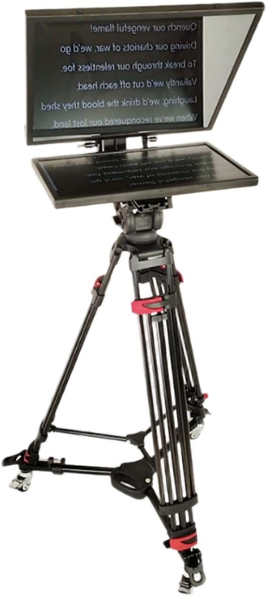 Simar 27 inch Larger Size Monitor Prompter PC Computer Laptop Teleprompter Support TXT JPG,PDF for DSLR PTZ Professional Cameras Video Recording News Live Interview, with Remote Control Flight case