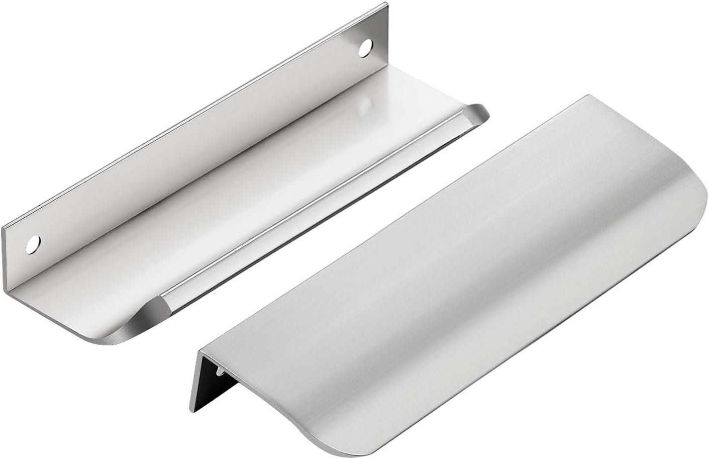 Ravinte Hardware 10 Pack Silver Handles, Finger Edge Pull