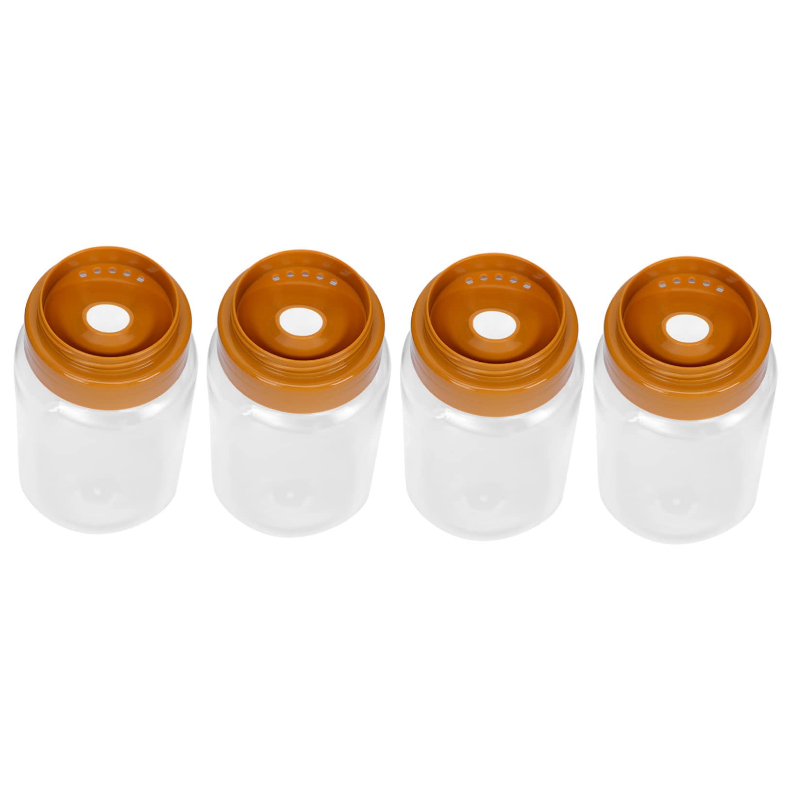 OFFSCH 4Pcs Transparent Honey Bottles Plastic Honey Jars with Unique Reflux Inlet Design for Home and Kitchen Storage of Honey and Syrup Per Jar