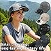 Solar Fan Hat for Women Men,USB Rechargeable Cooling Baseball Cap,Lightweight Balanced Sun Hat for Gardening Camping (Black)