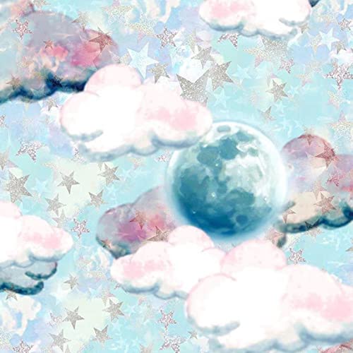 Texco Inc 100% Combed Cotton Printed Fabric by The Yard  Soft & Breathable | Perfect for Quilts, Clothing, Accessories, Blankets, Home Decor, Crafts & DIY, Blue Purple Gold 10 Yards