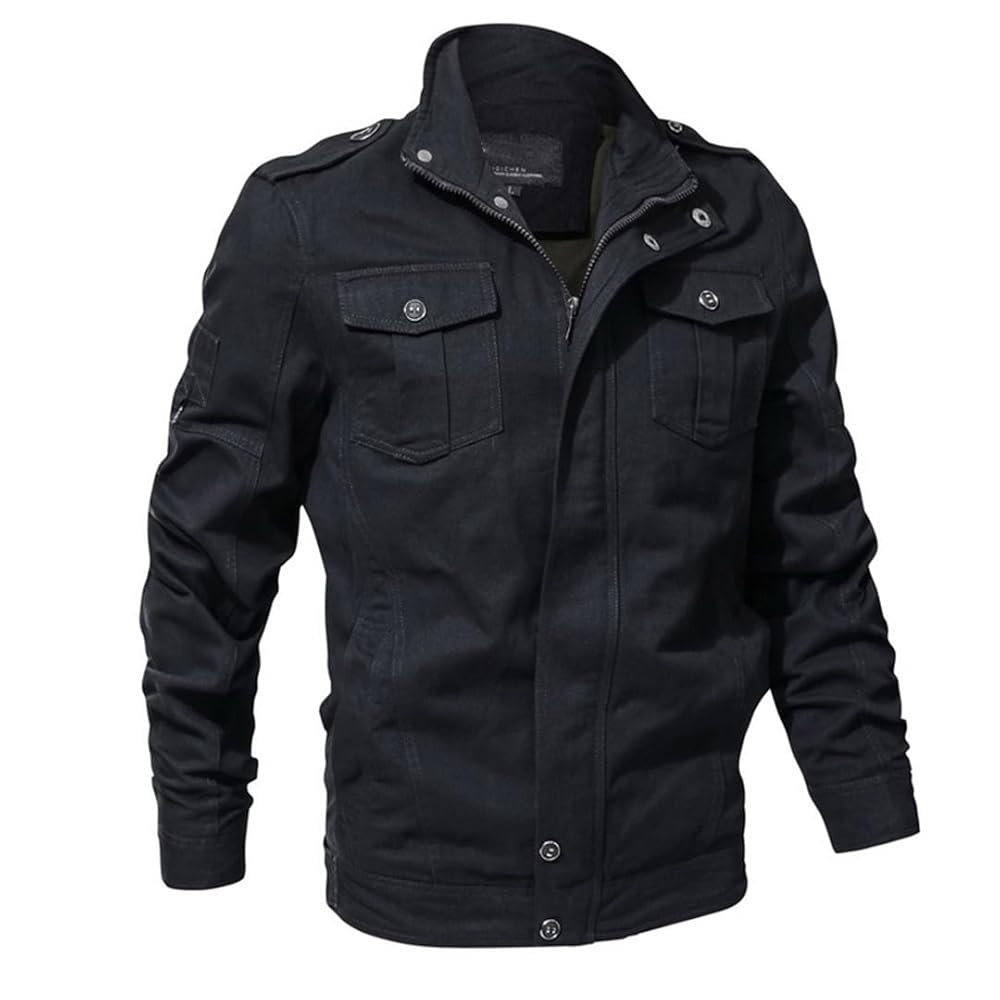 Men's Military Jacket Men Spring Autumn solid Cotton Coat