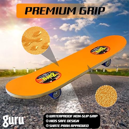 Image of GURU Skateboard, Wooden Non-Slip Skateboard for Kids, Adult, Casterboard /Skate Board /Hoverboard /Longboard for Beginners, Learners, Training Purpose for All Age Group