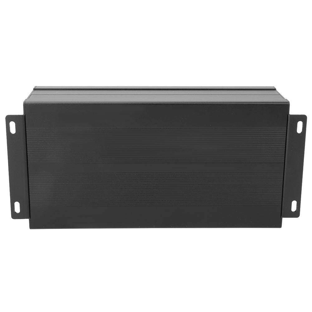 55x106x200mm Enclosure Electronic DIY Circuit Board Project Aluminum Box Cooling Case Aluminum Alloy Box Split Type Black Sand Silver Electrical Boxes (Sand Black with Bending Plate)