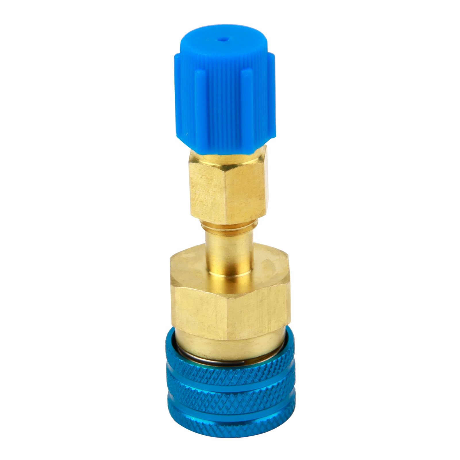 R1234YF na R134A Low Side szybkozłączka, R1234YF adapter niskostronny, samochodowy adapter klimatyzacji, wysokiej jakości mosiądz, łatwa instalacja, uniwersalne zastosowanie do większości samochodów
