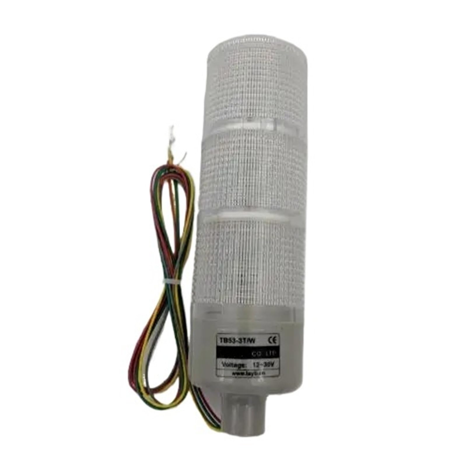 Luz Industrial de Torre Señal Luz de Torre de señal de Cuatro Capas, 12 V, 24 V, 220 V, con Destellos y Brillo Constante, Ajustable, Blanca y Transparente.(24V)