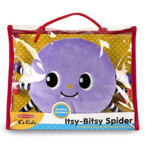 Melissa & Doug K's Kids Itsy-Bitsy Spider 8-Page Soft Activity Book for Babies and Toddlers - Cloth Baby Book And Sensory Toy With Textures To Grasp And Pages To Play Peekaboo, Ages 1 Month+ - image 3