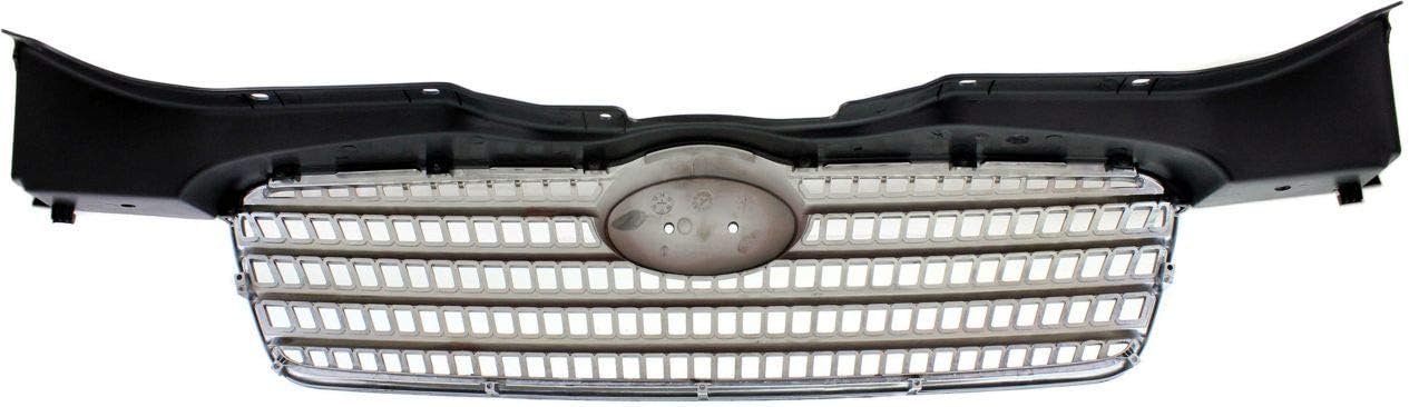 Garage-Pro Grille Assembly Compatible with 2006-2011 Hyundai Accent Chrome Shell with Painted Black Insert