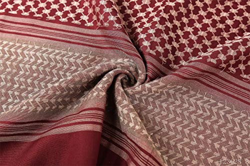 Image of PURFUN Men's Large Arab Shemagh Headscarf Muslim Headcover Shawl Keffiyeh Arabic Scarf