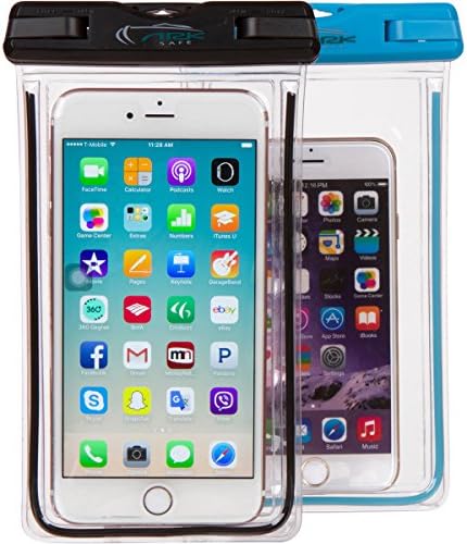 Ark Safe Waterproof Glow In The Dark Cellphone Case (2 Pack) | Best Waterproof Cell Phone Case With Glow-In-The-Dark Feature | Universal Cell Phone Compatibility | iPhone | Android | Samsung Phones