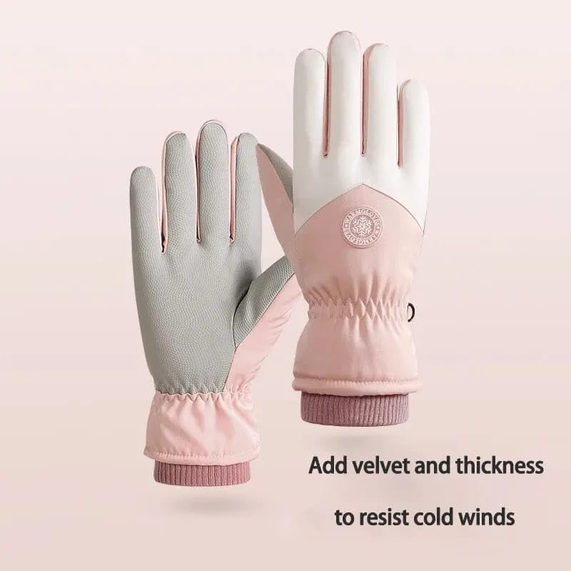 Generic Winter Gloves for Women Waterproof Snow Gloves for Women Ski Gloves Warm Cold Weather Gloves with Touch Screen Fingers (Pink)