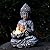 Yiosax Solar Buddha Statue - Outdoor Zen Sculpture With Flickering LED Lotus Light - Waterproof Garden Decor Gift - 11.81 Inch