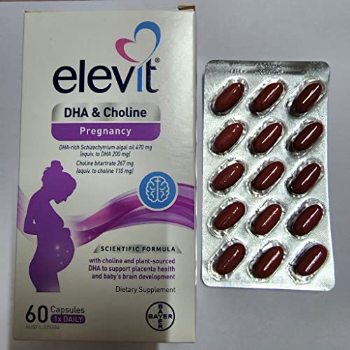 Dok Mai Elevit Dha + Choline Prenatal Oil Pregnancy 60 Capsules #TOP2