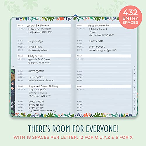 Boxclever Press Address Book with Alphabetical Tabs. Stunning Address Books for Women with 432 Entry Spaces!! Address Book with Tabs, Pocket & Change of Address Labels. 5 x 8’’ (Small - Leopard)