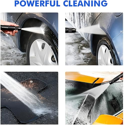 Image of Besiter High Pressure Water Spray Gun Nozzle for Car Wash & Garden Hose | Heavy Duty Plastic Adjustable Jet Sprayer for Bike Cleaning, Patio Wash & Garden Watering | Leakproof Hose Pipe Nozzle