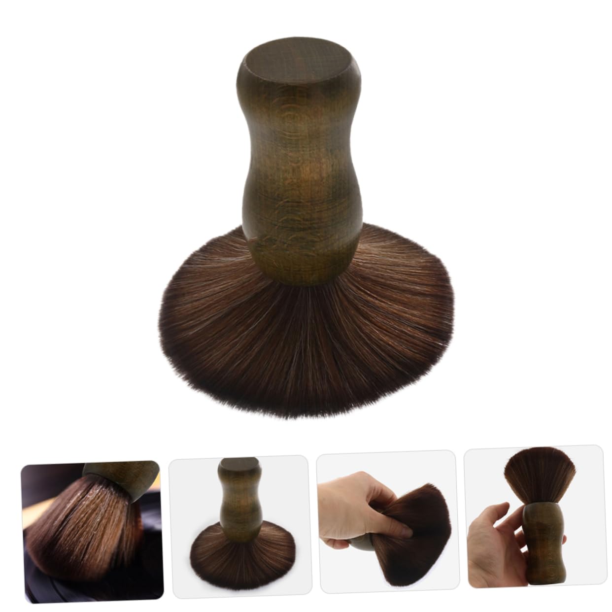 Spazzola Pulizia Vinili Antistatica Manico in Legno 2 Pezzi | Set per Puntina e Dischi, Setole Morbide, Finitura Elegante Semplice Artistica
