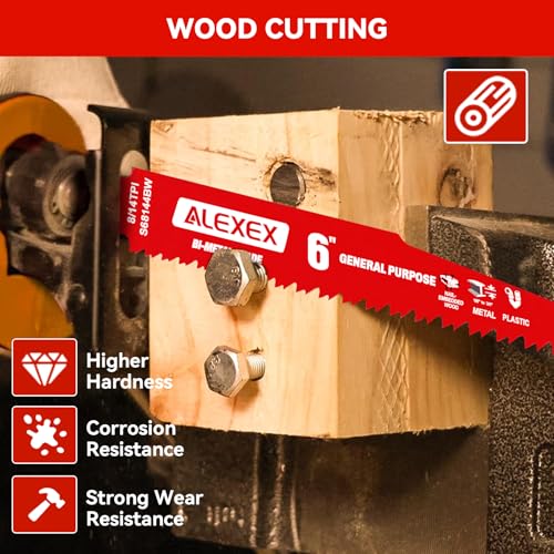 Image of 14 Piece Reciprocating Saw Blades Set, Premium 6 & 9 Inch Nail-Embedded Wood and Metal Cutting Saw Blades, 6 /12 TPI, 8 /14 TPI, 10 /14 TPI, 14 /18 TPI - for Diablo Bi-Metal Sawzall Blades DS0014S