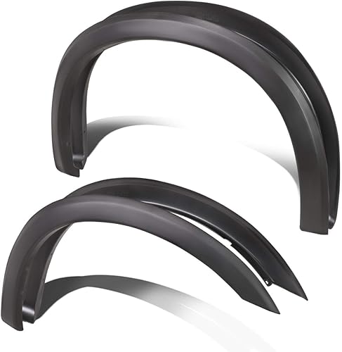 DNA Motoring IF-10020-MBK - 4 guardabarros de rueda estilo OE compatibles con camas Styleside 99-04 F-250 SD F-350 SD 81", 82", 96" 98"