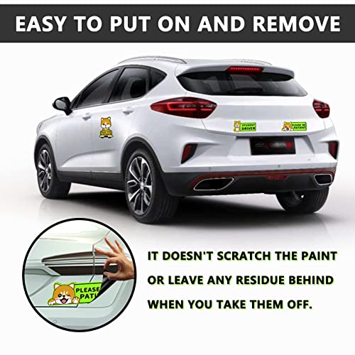 3Pcs Student Driver Car Magnet, New Driver Reflective Sticker Safety Sign For Car Bumper Magnet Decal, Please Be Patient Keep The Distance Large Vehicle Warning Stickers(Shiba Inu) #TOP5