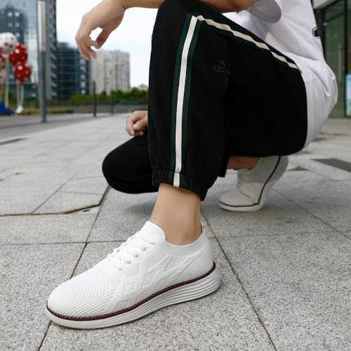 Image of Men Non-Slip Work Shoes Tennis Gym Sneakers Breathable Slip Resistant Lightweight and Comfortable for All-Day Wear Sports and Walking