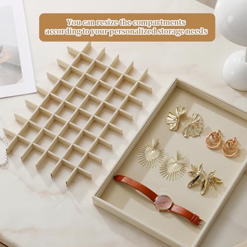 Image of Large Velvet Jewelry Tray Display Drawer Inserts 2 Pack