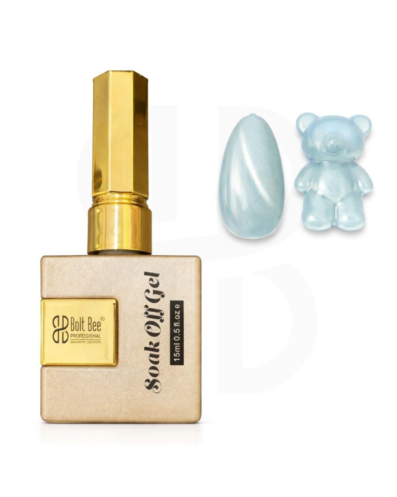 BOLT BEE Soak off Gel Polish 15ml Shimmer Gloss UV LED Nail Gel Long-Lasting High Shine Nail Polish Smooth Easy Application for Salon & Home Use (Baby Blue)-image-17