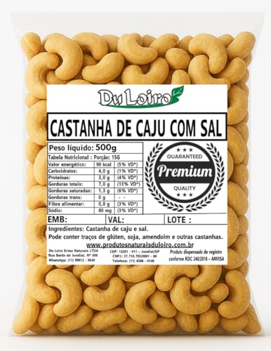 Castanha de Caju Torrada Inteira Com Sal – W1 Premium