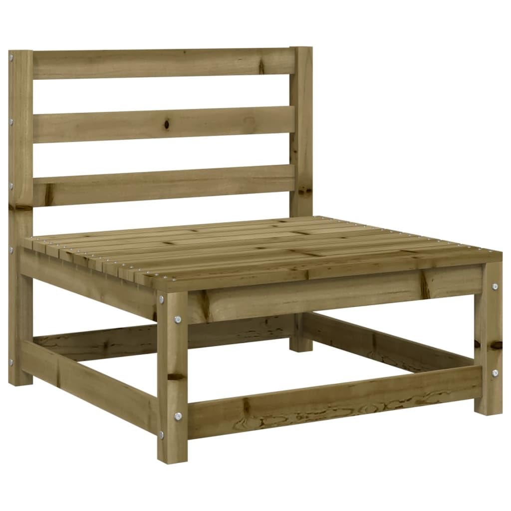 Divano da Giardino 3 Posti con Poggiapiedi Legno Massello Pino X982