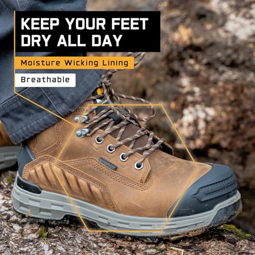 Footwear Wildwood 6” Waterproof Composite Toe Brown Boot - Made in USA2