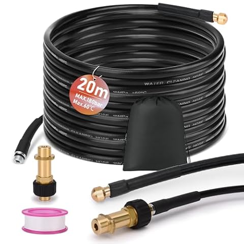 K2, K3, K4, K5, K6, K7 Wąż do czyszczenia rura 20 m, 180 bar, 60 °C, zestaw do czyszczenia, torba, dysze