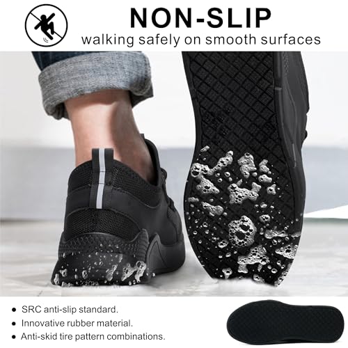 Image of Steel Toe Work Shoes for Men Women丨Non Slip Waterproof Safety Sneakers