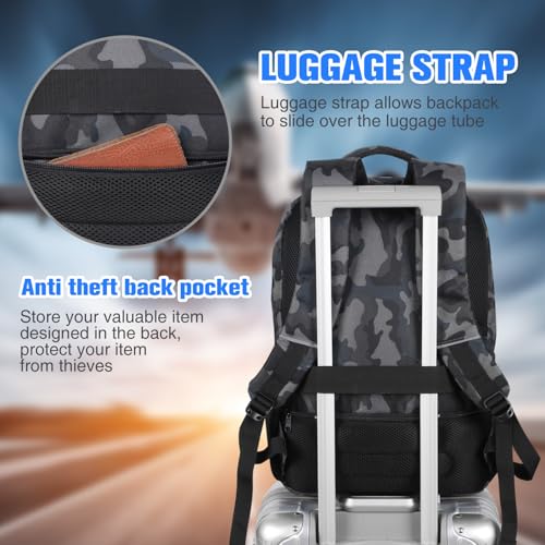 Image of Paude Backpack for Men,College Backpack School Bookbag for Teens,Laptop Bookbag with USB Port and Headphone Hole