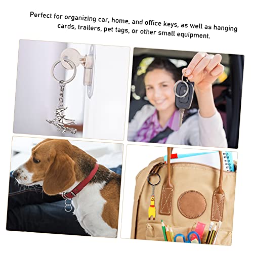 Porte-clés acier inoxydable Uonlytech haut diviser plat pour accessoires durables