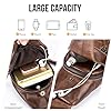 WeeDee Sacoche Homme Bandoulière Cuir Sac Bandouliere Homme Sac à Dos Poitrine Pochettes des Sport Affaires Voyage #3