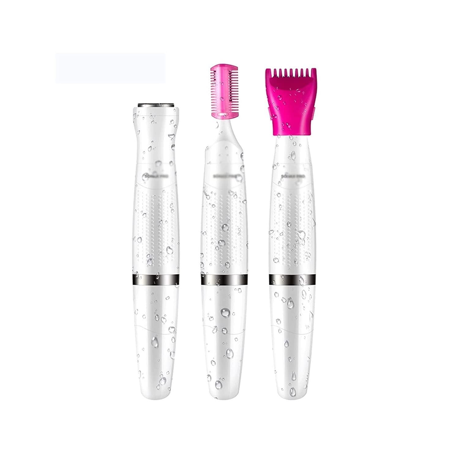 3 in 1 Elettrico Epilatore Capelli Rasoio Signore Signore Trimmer Elettrico Remover Rasore Impermeabile for Bikini Area/Naso/Ascella/Sopracciglio/Facial Capelli Rasoio