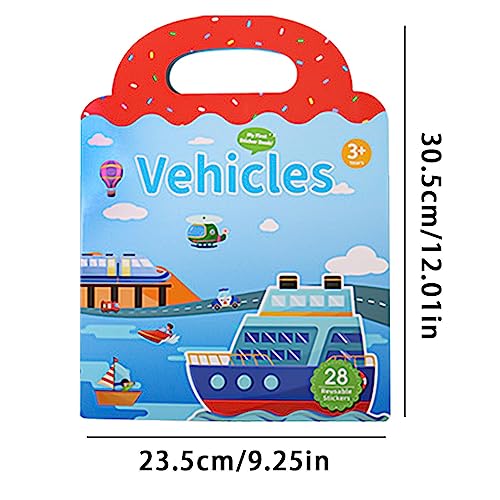 adesivos reutilizáveis para crianças | Divertido adesivos viage com alça, brinquedos sensoriais para