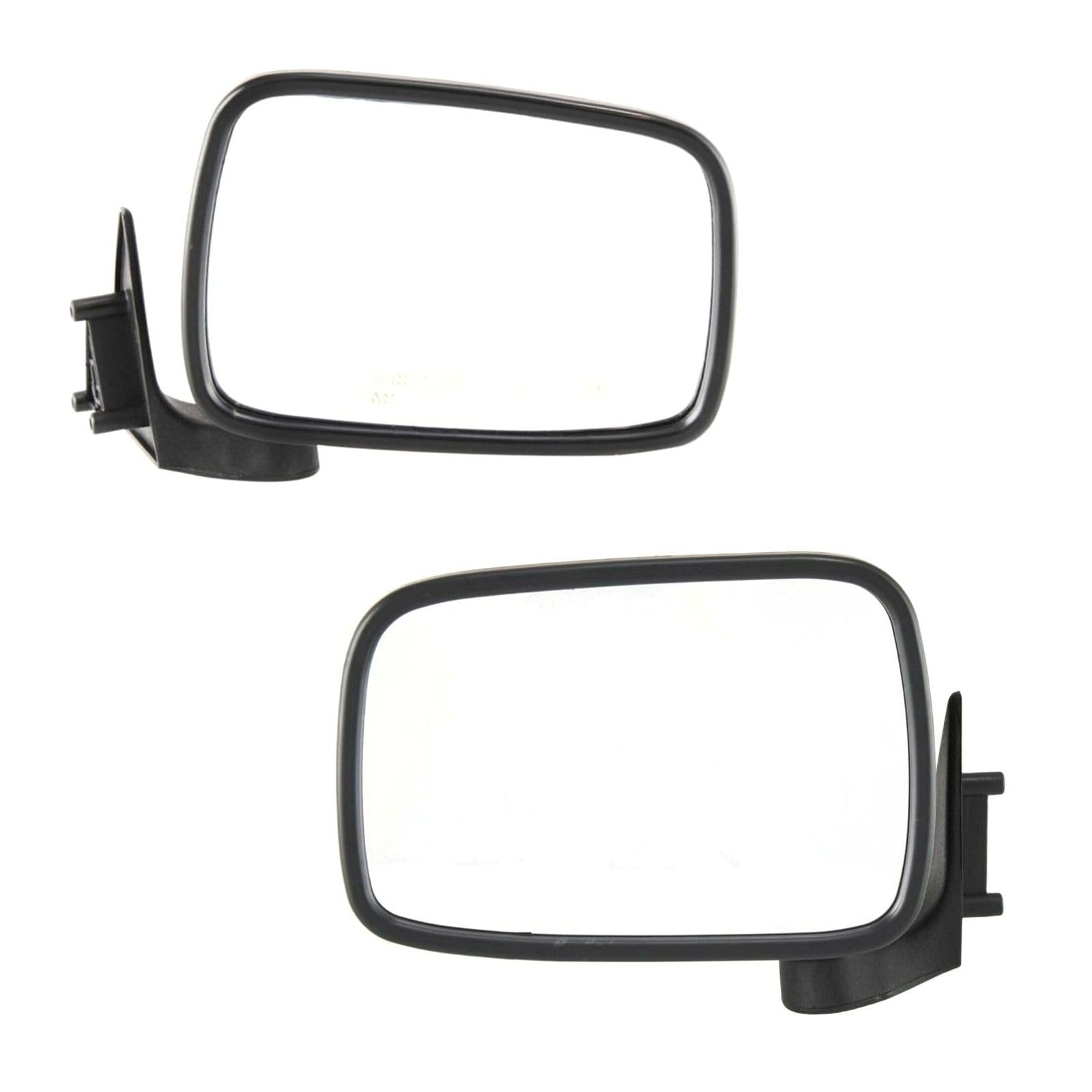 Driver Side Manual Mirror For 1986-1993 Mazda B2000, B2200, B2600 - Paintable Black (Kool Vue)