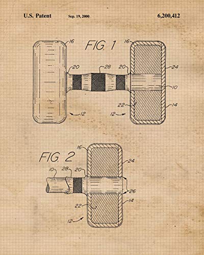 Vintage Cross Fit Patent Art Poster Prints, Set of 6 (8x10) Unframed Photos, Great Wall Art Decor Gifts Under 20 for Home, Office, Garage, Man Cave, Gym, Student, Teacher, Coach, Trainers, Fan
