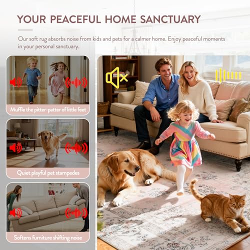 Tapete decorativo rosa 5'x7' rectangular Lahome miniatura 6