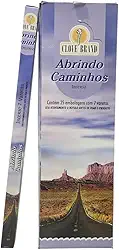Incenso Abrindo Caminhos, 175 Varetas, Artesanal, Sândalo e Resinas Naturais, Aroma Abrindo Caminhos, Para Proteção e Energização, Fabricado na Índia