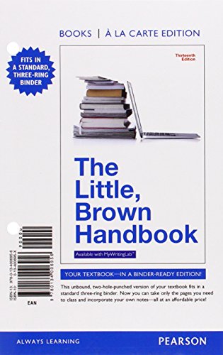 The Little, Brown Handbook, Books a la Carte Ed... 0134128842 Book Cover