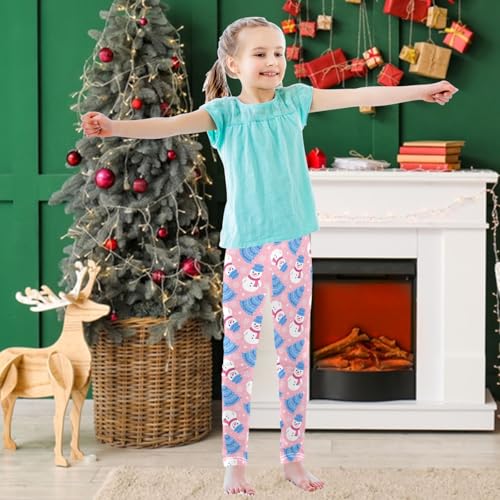 Girls' Leggings Christmas Casual Pants Ankle Length Leggings Comfortable Soft Tights Pants for Girls for 4-10 Years3