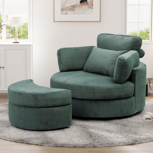 Sillón Plegable Peluche Verde Oliva miniatura 1