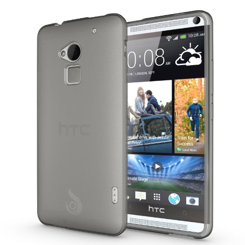 Diztronic Matte Back Aluminum Gray Flexible TPU Case for HTC One Max (Late 2013) - Retail Packaging